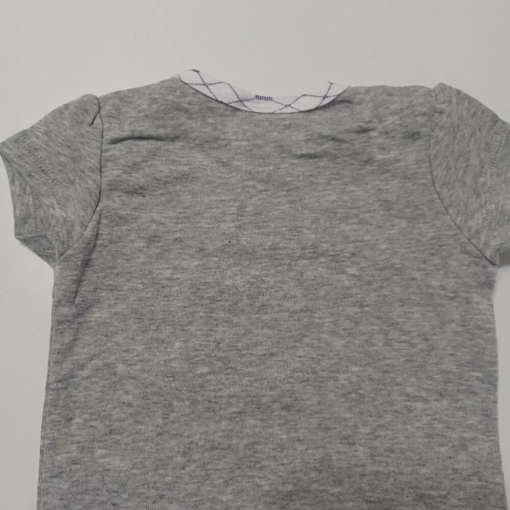 Louisiana State University Girls 0-3 Month Bodysuit Purple Yellow White‎ Grey